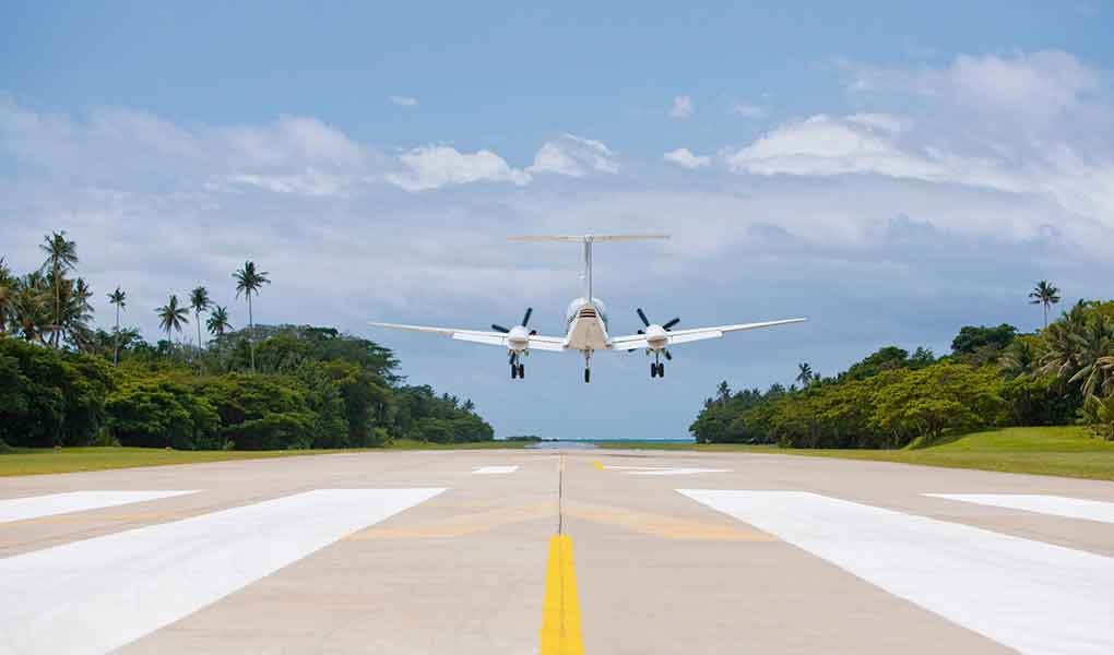 Pista de aterrizaje privada hotel de lujo fiji COMO Laucala Island