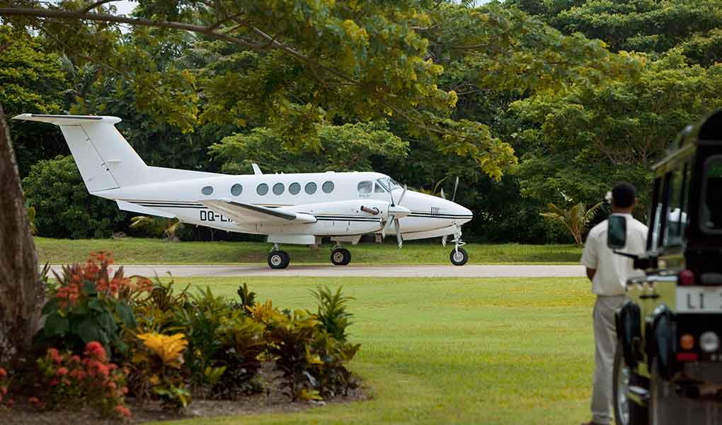 Jet privado de COMO Laucala Island en la isla fiji